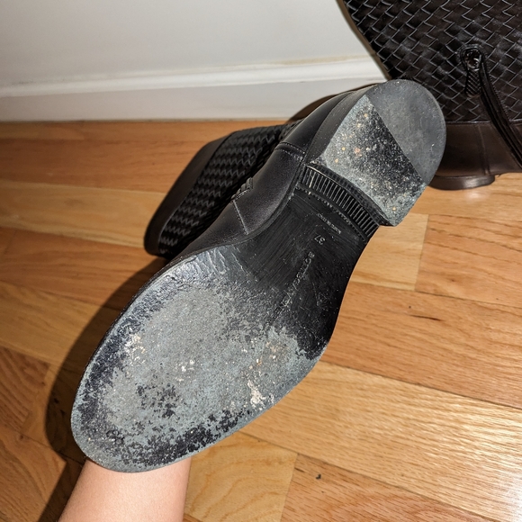 BOTTEGA VENETA PIXELMOD LEATHER WEAVE RIDING BOOTS - Picture 5 of 16